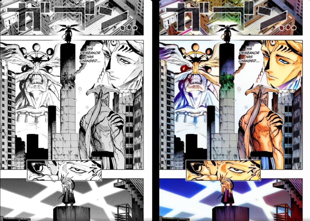 Manga page colorized by CHROMANGA